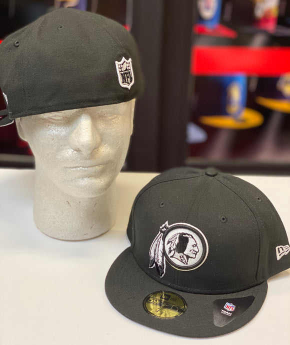 WASHINGTON REDSKINS BLACK NEW ERA FITTED